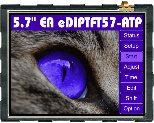 5.7" eDIPTFT Intelligent Graphic Display + Touch EA EDIPTFT57-BTP